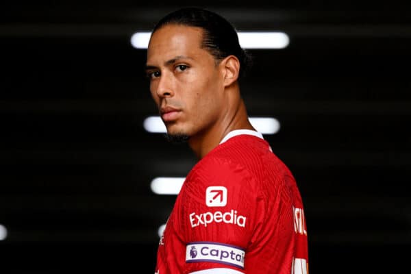 New Liverpool FC captain Virgil van Dijk at the National Stadium on July 30, 2023 in Singapore. (Photo by Andrew Powell/Liverpool FC via Getty Images)