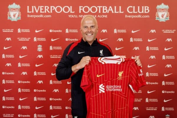 Arne Slot new first team manager of Liverpool Football Club at AXA Training Centre on June 19, 2024 in Kirkby, England. (Photo by Andrew Powell/Liverpool FC via Getty Images)