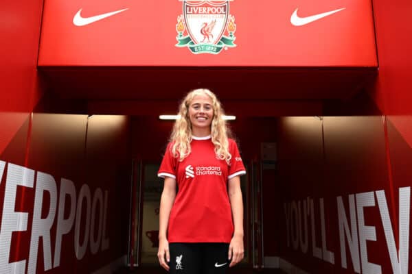 KIRKBY, ENGLAND - JULY 12: (THE SUN OUT, THE SUN ON SUNDAY OUT)  during a training session at AXA Training Centre on July 12, 2023 in Kirkby, England. (Photo by Andrew Powell/Liverpool FC via Getty Images)