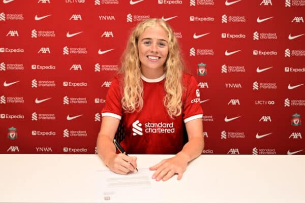 KIRKBY, ENGLAND - JULY 12: (THE SUN OUT, THE SUN ON SUNDAY OUT) during a training session at AXA Training Centre on July 12, 2023 in Kirkby, England. (Photo by Andrew Powell/Liverpool FC via Getty Images)