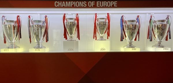 Liverpool FC: Six (6) European Cups Trophies (This Is Anfield)