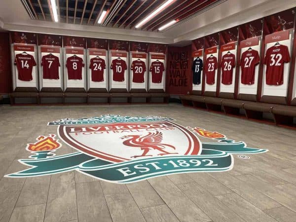 Anfield changing room, 2019 (Image: This Is Anfield)