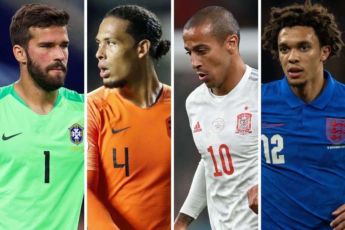 Liverpool players have been called up for international duty by 16 different organisations