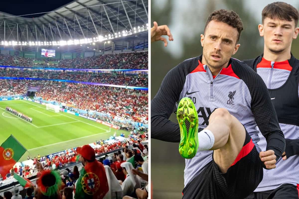 Diogo Jota melakukan pit stop Piala Dunia saat Harvey Elliott dan Mo Salah pergi ke gym