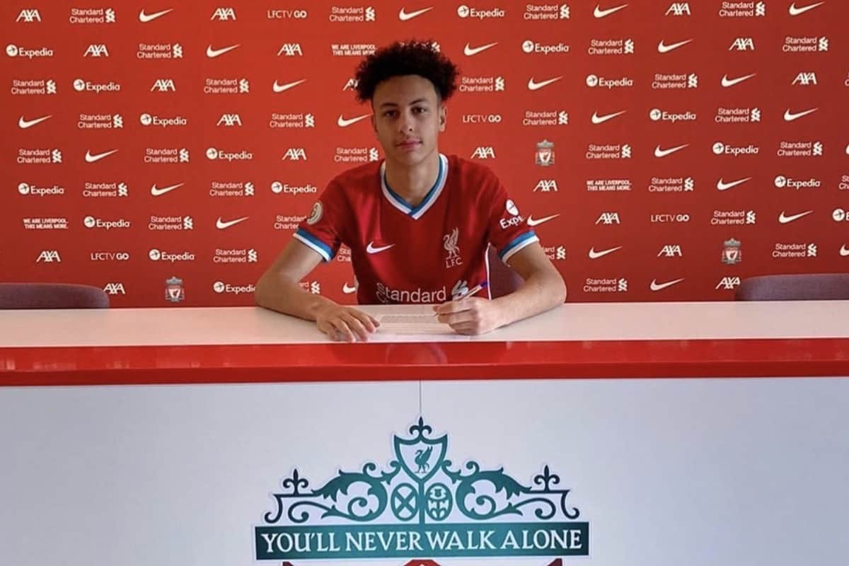 Liverpool Complete Signing Of 16 Year Old Forward Kaide Gordon Liverpool Fc This Is Anfield