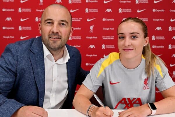 Liverpool FC Women complete the signing of Kirsty Maclean. July 2025.