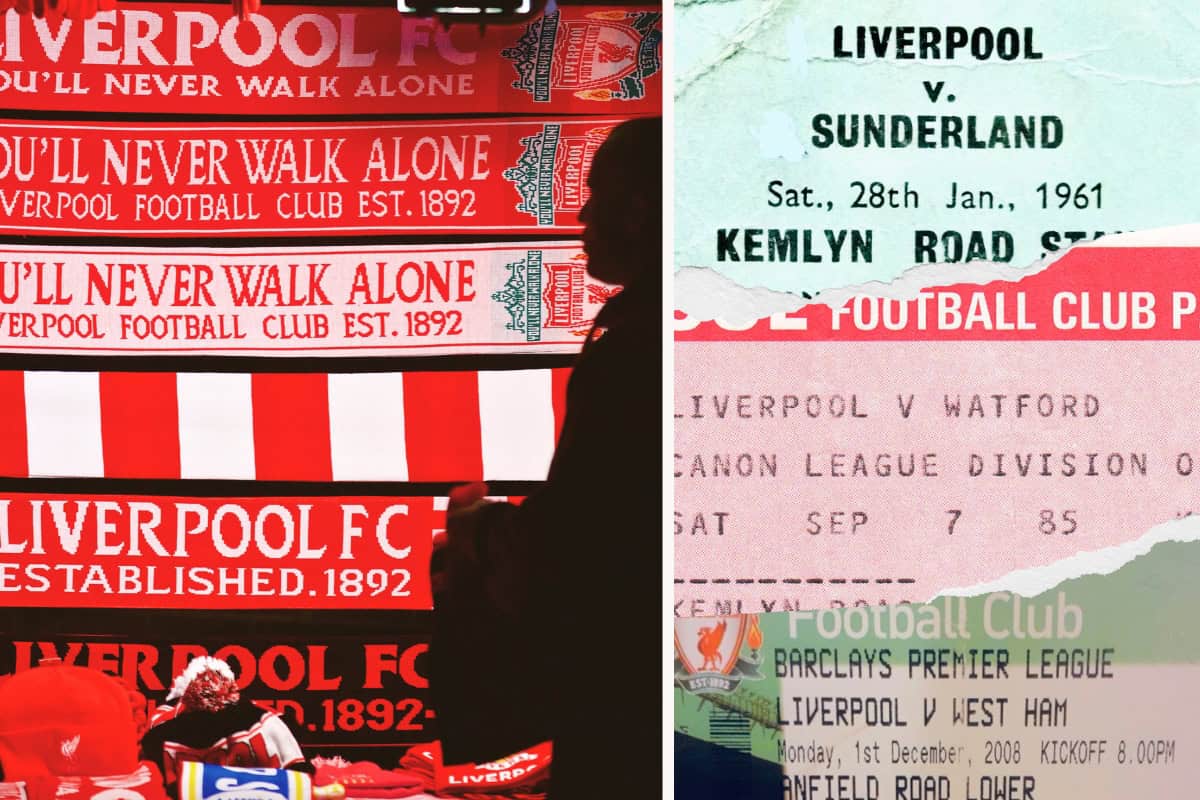 Liverpool FC tickets: What the Reds’ ticket stubs have looked like over the years