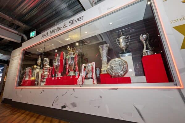 Liverpool FC Museum Launch at Anfield, 11/07/24. Photo: Nick Taylor/LFC. Trophy