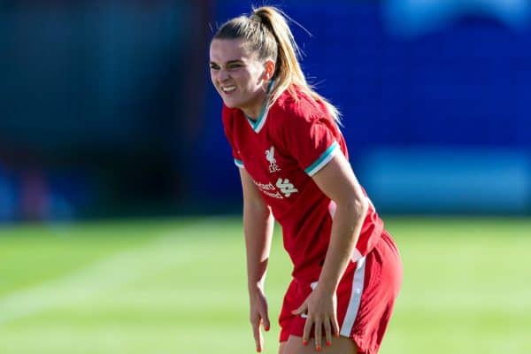 BIRKENHEAD, ENGLAND - Sunday, September 27, 2020: Liverpool's Melissa Lawley during the FA Women’s Championship game between Liverpool FC Women and Charlton Athletic Women FC at Prenton Park. Liverpool won 4-0. (Pic by David Rawcliffe/Propaganda)