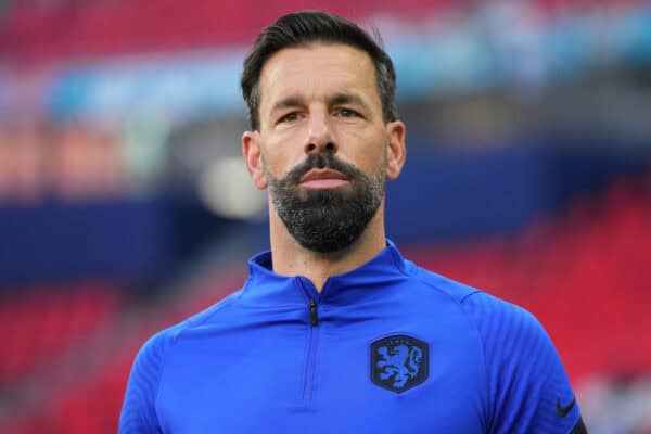 BUDAPEST, HUNGARY - JUNE 26: Ruud van Nistelrooy, Assistant Coach of Netherlands looks on during the Netherlands Training Session ahead of the UEFA Euro 2020 Round of 16 match between Netherlands and Czech Republic at Puskas Arena on June 26, 2021 in Budapest, Hungary. (Photo by Angel Martinez - UEFA)