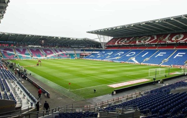 CARDIFF, WALES - Friday, June 12, 2015: A general view of Cardiff City stadium ahead of there clash against Belgium during the UEFA Euro 2016 Qualifying Round Group B match at the Cardiff City Stadium. (Pic by Ian Cook/Propaganda)