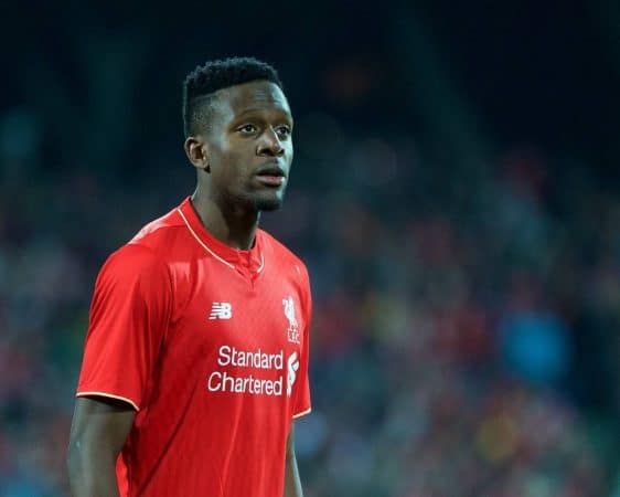 ADELAIDE, AUSTRALIA - Monday, July 20, 2015: Liverpool's Divock Origi in action against Adelaide United during a preseason friendly match at the Adelaide Oval on day eight of the club's preseason tour. (Pic by David Rawcliffe/Propaganda)