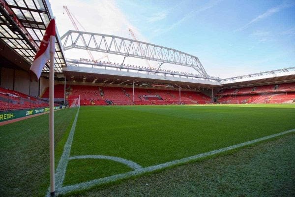 LIVERPOOL, ENGLAND - Monday, August 17, 2015: Liverpool's Main Stand, Anfield General Photo / Generic Pre Match. (Pic by David Rawcliffe/Propaganda)