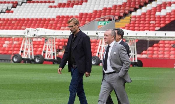 LIVERPOOL, ENGLAND - Friday, October 9, 2015: Liverpool announce German Jürgen Klopp as new manager during a press conference at Anfield. (Pic by David Rawcliffe/Propaganda)