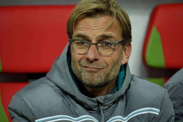 KAZAN, RUSSIA - Thursday, November 5, 2015: Liverpool's manager Jürgen Klopp before the UEFA Europa League Group Stage Group B match against FC Rubin Kazan at the Kazan Arena. (Pic by Oleg Nikishin/Propaganda)