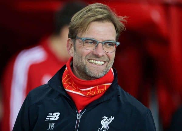 SUNDERLAND, ENGLAND - Wednesday, December 30, 2015: Liverpool's manager Jürgen Klopp before the Premier League match against Sunderland at the Stadium of Light. (Pic by David Rawcliffe/Propaganda)