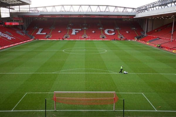 LIVERPOOL, ENGLAND - Saturday, January 30, 2016: A general view of Liverpool's Anfield Stadium before the FA Cup 4th Round match against West Ham United at Anfield. (Pic by David Rawcliffe/Propaganda)