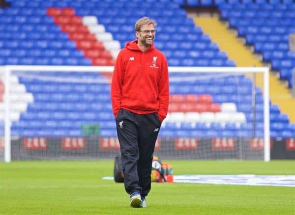 LONDON, ENGLAND - Sunday, March 6, 2016: Liverpool's manager Jürgen Klopp arrives at Selhurst Park before the Premier League match against Crystal Palace. (Pic by David Rawcliffe/Propaganda)