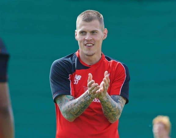 LIVERPOOL, ENGLAND - Friday, May 13, 2016: Liverpool's Martin Skrtel during a training session at Melwood Training Ground ahead of the UEFA Europa League Final against Seville FC. (Pic by David Rawcliffe/Propaganda)