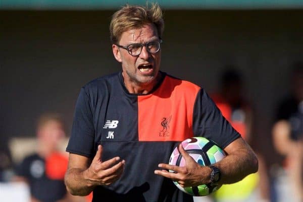 STANFORD, USA - Saturday, July 23, 2016: Liverpool's manager Jürgen Klopp during a training session in the Laird Q. Cagan Stadium at Stanford University on day one of the club's USA Pre-season Tour. (Pic by David Rawcliffe/Propaganda)