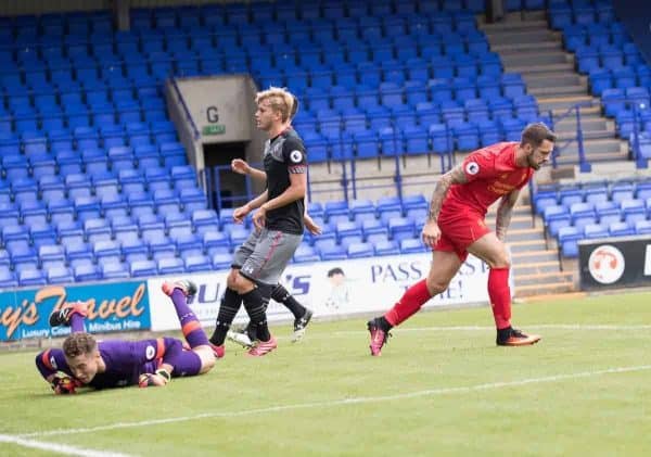 BIRKENHEAD, ENGLAND - Sunday, August 14, 2016: Liverpool's Danny Ings in action against Southampton during the Under-23 FA Premier League 2 match at Prenton Park. (Pic by Gavin Trafford/Propaganda)