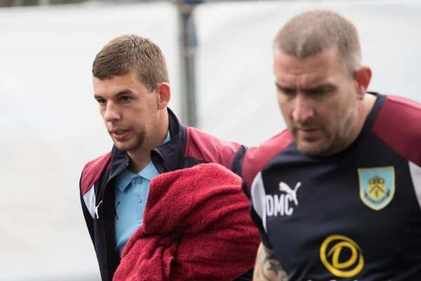 BURNLEY, ENGLAND - Saturday, August 20, 2016: John Flanagan arrives ahead of Liverpools game against Burnley in the FA Premier League match at Turf Moore. (Pic by Gavin Trafford/Propaganda)