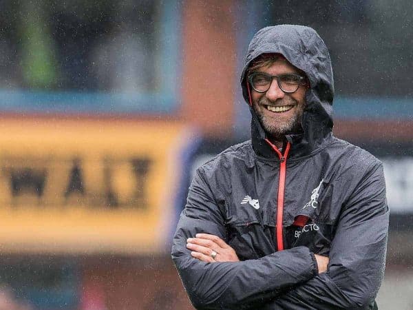 BURNLEY, ENGLAND - Saturday, August 20, 2016: Liverpool's manager Jürgen Klopp before the FA Premier League match at Turf Moor against Burnley. (Pic by Gavin Trafford/Propaganda)