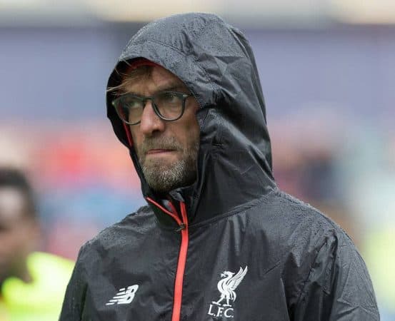 BURNLEY, ENGLAND - Saturday, August 20, 2016: Liverpool's J¸rgen Klopp before Kick Off against Burnley during the FA Premier League match at Turf Moore. (Pic by Gavin Trafford/Propaganda)