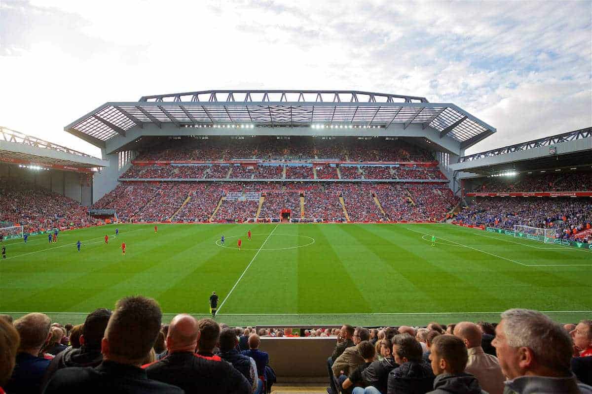 LIVERPOOL, ENGLAND - Saturday, September 10, 2016: A general view of Liverpool's new Main Stand during the FA Premier League match against Leicester City at Anfield. (Pic by David Rawcliffe/Propaganda)
