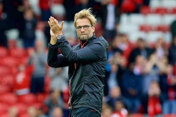 LIVERPOOL, ENGLAND - Saturday, September 24, 2016: Liverpool's manager Jürgen Klopp after the FA Premier League match against Hull City at Anfield. (Pic by David Rawcliffe/Propaganda)