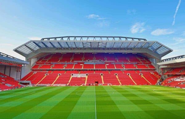 LIVERPOOL, ENGLAND - Monday, October 17, 2016: A general view of Liverpool's new Main Stand before the FA Premier League match against Manchester United at Anfield. (Pic by David Rawcliffe/Propaganda)