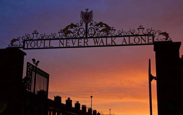 LIVERPOOL, ENGLAND - Sunday, December 11, 2016: The Shankly Gates outside Liverpool's Anfield Stadium. General Image (Pic by David Rawcliffe/Propaganda)