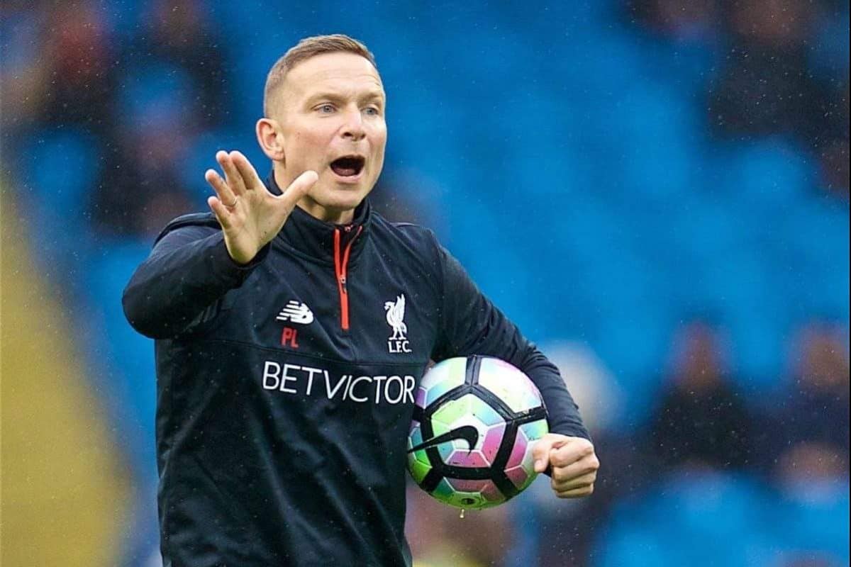MANCHESTER, ENGLAND - Sunday, March 19, 2017: Liverpool's first-team development coach Pepijn Lijnders during the warm-up before the FA Premier League match against Manchester City at the City of Manchester Stadium. (Pic by David Rawcliffe/Propaganda)