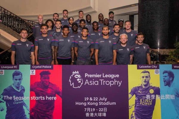 HONG KONG, CHINA - Monday, July 17, 2017: The Crystal Palace team arrive at the Grand Hyatt Hong Kong, ahead of the Premier League Asia Trophy 2017. (Pic by FA Premier League/Pool/Propaganda)