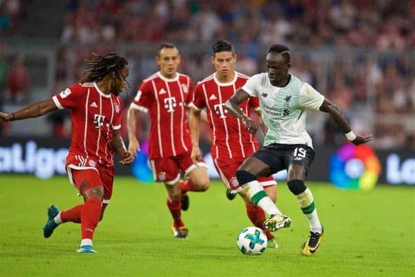 MUNICH, GERMANY - Tuesday, August 1, 2017: Liverpool's Sadio Mane during the Audi Cup 2017 match between FC Bayern Munich and Liverpool FC at the Allianz Arena. (Pic by David Rawcliffe/Propaganda)
