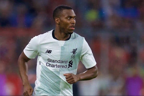 MUNICH, GERMANY - Tuesday, August 1, 2017: Liverpool's Daniel Sturridge during the Audi Cup 2017 match between FC Bayern Munich and Liverpool FC at the Allianz Arena. (Pic by David Rawcliffe/Propaganda)