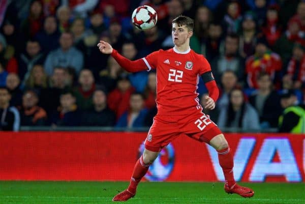 CARDIFF, WALES - Tuesday, November 14, 2017: Wales' Ben Woodburn during the international friendly match between Wales and Panama at the Cardiff City Stadium. (Pic by David Rawcliffe/Propaganda)