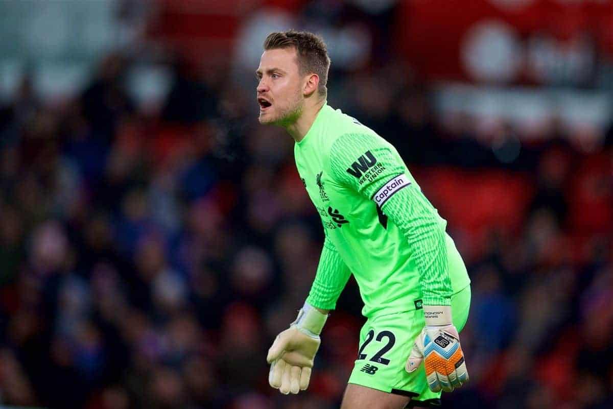STOKE-ON-TRENT, ENGLAND - Wednesday, November 29, 2017: Liverpool's captain goalkeeper Simon Mignolet during the FA Premier League match between Stoke City and Liverpool at the Bet365 Stadium. (Pic by David Rawcliffe/Propaganda)