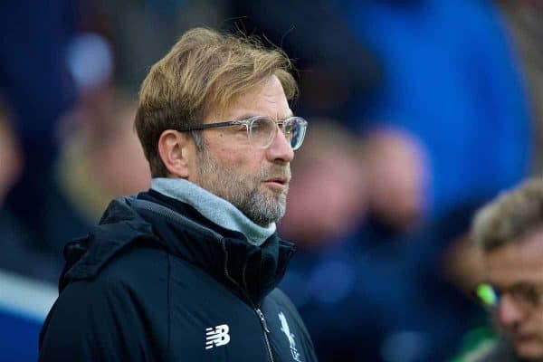 BRIGHTON AND HOVE, ENGLAND - Saturday, December 2, 2017: Liverpool's manager Jürgen Klopp before the FA Premier League match between Brighton & Hove Albion FC and Liverpool FC at the American Express Community Stadium. (Pic by David Rawcliffe/Propaganda)