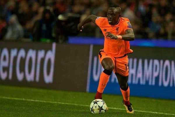 PORTO, PORTUGAL - Wednesday, February 14, 2018: Liverpool's Sadio Mane during the UEFA Champions League Round of 16 1st leg match between FC Porto and Liverpool FC on Valentine's Day at the Est·dio do Drag„o. (Pic by David Rawcliffe/Propaganda)