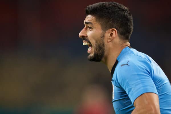 NANNING, CHINA - Friday, March 23, 2018: Uruguay's Luis Suárez during the 2018 Gree China Cup International Football Championship match between Uruguay and Czech Republic at the Guangxi Sports Centre. (Pic by David Rawcliffe/Propaganda)