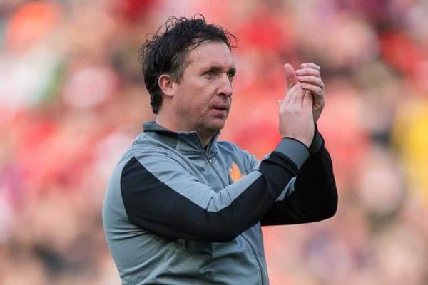 LIVERPOOL, ENGLAND - Saturday, March 24, 2018: Robbie Fowler of Liverpool Legends during the LFC Foundation charity match between Liverpool FC Legends and FC Bayern Munich Legends at Anfield. (Pic by Peter Powell/Propaganda)