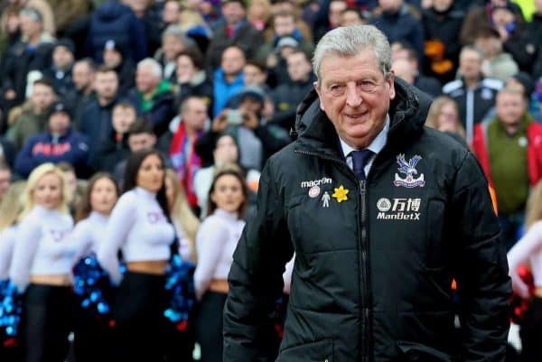 LONDON, ENGLAND - Saturday, March 31, 2018: Crystal Palace's manager Roy Hodgson before the FA Premier League match between Crystal Palace FC and Liverpool FC at Selhurst Park. (Pic by Dave Shopland/Propaganda)c