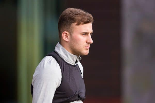 LIVERPOOL, ENGLAND - Tuesday, April 3, 2018: Liverpool's Herbie Kane during a training session at Melwood Training Ground ahead of the UEFA Champions League Quarter-Final 1st Leg match between Liverpool FC and Manchester City FC. (Pic by Paul Greenwood/Propaganda)