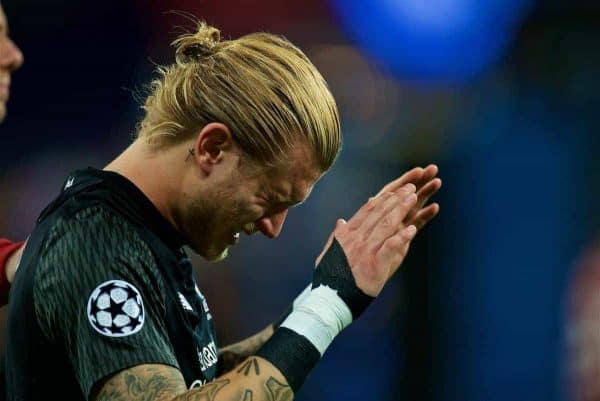 KIEV, UKRAINE - Saturday, May 26, 2018: Liverpool's goalkeeper Loris Karius looks dejected as his side lose during the UEFA Champions League Final match between Real Madrid CF and Liverpool FC at the NSC Olimpiyskiy. Real Madrid won 3-1. (Pic by Peter Powell/Propaganda)