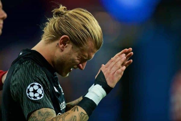 KIEV, UKRAINE - Saturday, May 26, 2018: Liverpool's goalkeeper Loris Karius looks dejected as his side lose during the UEFA Champions League Final match between Real Madrid CF and Liverpool FC at the NSC Olimpiyskiy. Real Madrid won 3-1. (Pic by Peter Powell/Propaganda)