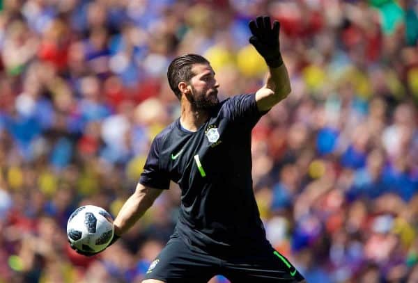 LIVERPOOL, Inglaterra - Domingo, 3 de junho de 2018: O goleiro brasileiro Alisson Becker durante amistoso internacional entre Brasil e Croácia em Anfield.  (Pic David Rawcliffe / Propaganda)