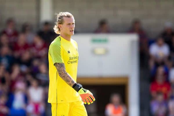 CHESTER, ENGLAND - Saturday, July 7, 2018: Liverpool's goalkeeper Loris Karius during a preseason friendly match between Chester FC and Liverpool FC at the Deva Stadium. (Pic by Paul Greenwood/Propaganda)