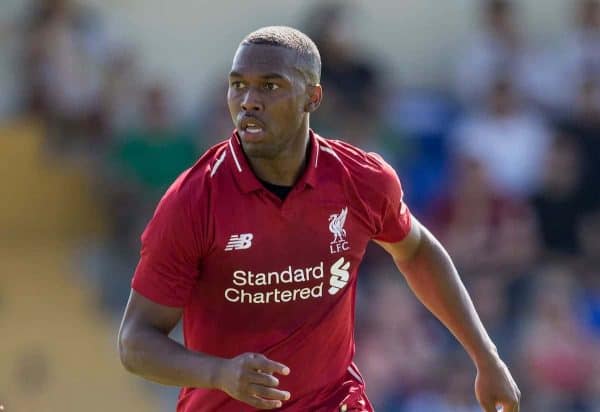 CHESTER, ENGLAND - Saturday, July 7, 2018: Liverpool's Daniel Sturridge during a preseason friendly match between Chester FC and Liverpool FC at the Deva Stadium. (Pic by Paul Greenwood/Propaganda)