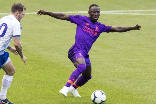 BIRKENHEAD, ENGLAND - Tuesday, July 10, 2018: Liverpool's Naby Keita during a preseason friendly match between Tranmere Rovers FC and Liverpool FC at Prenton Park. (Pic by Paul Greenwood/Propaganda)